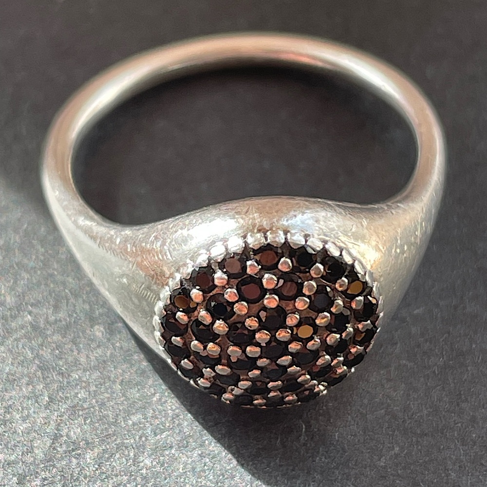 Pandora One Pod Black Crystal Ring, style 190888NCK size 54